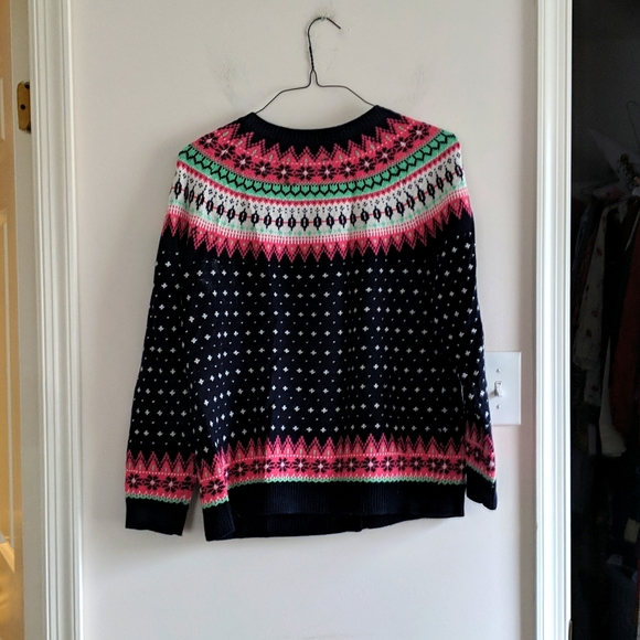 Talbots Fair Isle Cardigan Sweater - Picture 3 of 9